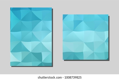 Light BLUE vector cover for Envelopes. Booklet with textbox on colorful abstract background. Pattern for beautiful business cards, folders.