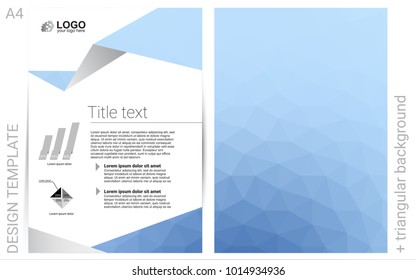 Light BLUE vector  cover for Envelopes. Glitter abstract design concept with text box. New design for a poster, banner of your website.