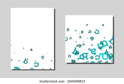 Light BLUE vector cover for Envelopes. Blurred decorative design in abstract style with textbox. Pattern for ads, leaflets, labels of your business.