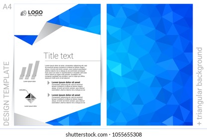 Light BLUE vector  cover for Envelopes. Beautiful colored sample in A4 size. Pattern for ads, leaflets, labels of your business.