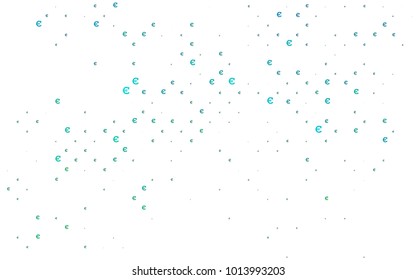 Light BLUE vector cover with financial symbols. Abstract illustration with colored financial digital symbols. Smart design for your business advert of economic, wealth.