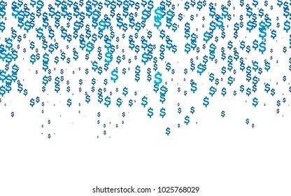 Light BLUE vector cover with financial symbols. Modern geometrical abstract illustration with banking symbols. Template can be used as a background for ads of markets, loans.