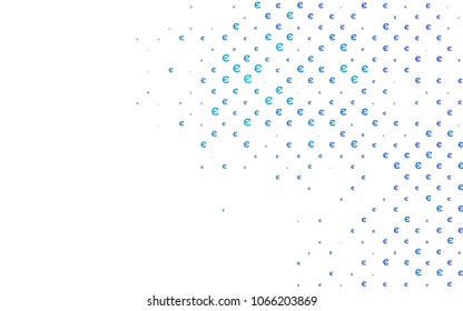 Light BLUE vector cover with financial symbols. Modern abstract illustration with symbols of digital money. Smart design for your business advert of economic, wealth.
