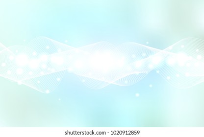Light BLUE vector cover with happy holiday ribbons. Glitter abstract illustration with colorful confetti, ribbons. The pattern can be used for carnival, festival leaflets.