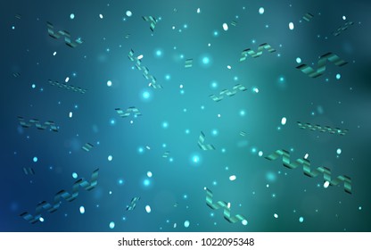Light BLUE vector cover with happy holiday ribbons. Beautiful colored illustration with ribbon in celebration style. The pattern can be used for birthday gifts, congratulations.