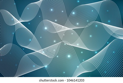 Light BLUE vector cover with happy holiday ribbons. Glitter abstract illustration with colorful confetti, ribbons. The pattern can be used for birthday gifts, congratulations.