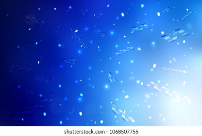 Light BLUE vector cover with happy holiday ribbons. Beautiful colored illustration with ribbon in celebration style. New design for ad, poster, banner of your Party.