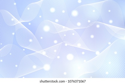 Light BLUE vector cover with happy holiday ribbons. Glitter abstract illustration with colorful confetti, ribbons. The pattern can be used for carnival, festival leaflets.