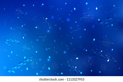 Light BLUE vector cover with happy holiday ribbons. Confetti on blurred abstract background with colorful gradient. Beautiful design for your business advert of anniversary.