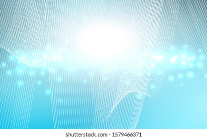 Light BLUE vector cover with happy holiday ribbons. Glitter abstract illustration with colorful confetti, ribbons. The pattern can be used for new year ad, booklets.