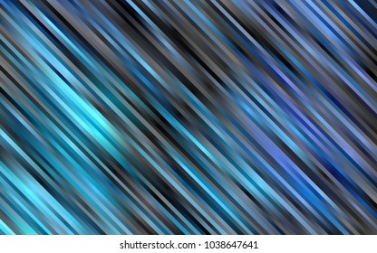 Light BLUE vector cover with long lines. Decorative shining illustration with lines on abstract template. The template can be used as a background.