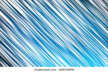 Light BLUE vector cover with long lines. Decorative shining illustration with lines on abstract template. Best design for your ad, poster, banner.