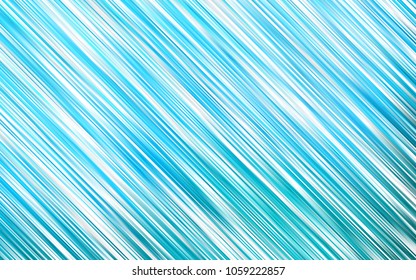 Light BLUE vector cover with long lines. Decorative shining illustration with lines on abstract template. The pattern can be used as ads, poster, banner for commercial.