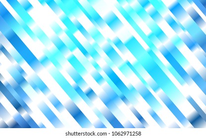 Light BLUE vector cover with long lines. Decorative shining illustration with lines on abstract template. Smart design for your business advert.