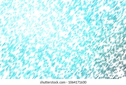 Light BLUE vector cover with long lines. Decorative shining illustration with lines on abstract template. The template can be used as a background.
