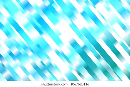 Light BLUE vector cover with long lines. Decorative shining illustration with lines on abstract template. The template can be used as a background.