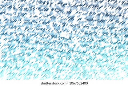 Light BLUE vector cover with long lines. Modern geometrical abstract illustration with staves. Best design for your ad, poster, banner.