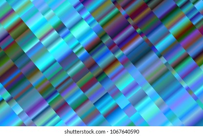 Light BLUE vector cover with long lines. Shining colored illustration with narrow lines. The pattern can be used for busines ad, booklets, leaflets
