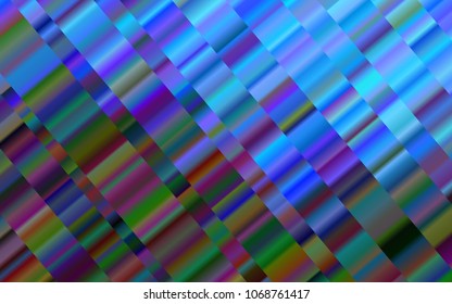 Light BLUE vector cover with long lines. Decorative shining illustration with lines on abstract template. The pattern can be used as ads, poster, banner for commercial.