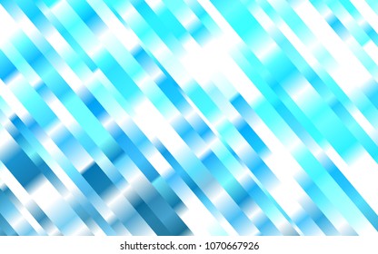 Light BLUE vector cover with long lines. Glitter abstract illustration with colored sticks. The template can be used as a background.