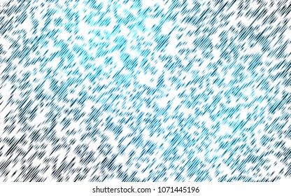 Light BLUE vector cover with long lines. Decorative shining illustration with lines on abstract template. The pattern can be used as ads, poster, banner for commercial.