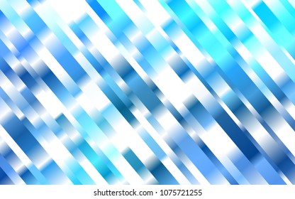 Light BLUE vector cover with long lines. Lines on blurred abstract background with gradient. Smart design for your business advert.