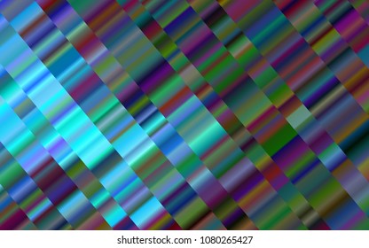 Light BLUE vector cover with long lines. Shining colored illustration with narrow lines. Smart design for your business advert.