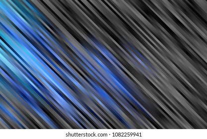 Light BLUE vector cover with long lines. Lines on blurred abstract background with gradient. The pattern can be used as ads, poster, banner for commercial.