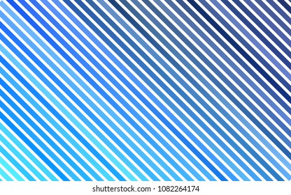 Light BLUE vector cover with long lines. Decorative shining illustration with lines on abstract template. Smart design for your business advert.