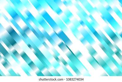 Light BLUE vector cover with long lines. Decorative shining illustration with lines on abstract template. The template can be used as a background.