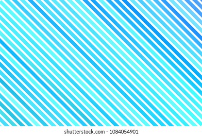 Light BLUE vector cover with long lines. Lines on blurred abstract background with gradient. Best design for your ad, poster, banner.