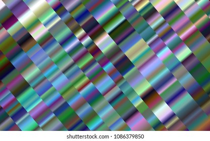 Light BLUE vector cover with long lines. Modern geometrical abstract illustration with staves. Smart design for your business advert.