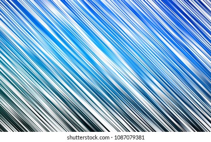 Light BLUE vector cover with long lines. Shining colored illustration with narrow lines. The pattern can be used as ads, poster, banner for commercial.