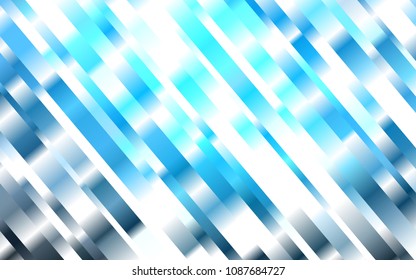 Light BLUE vector cover with long lines. Shining colored illustration with narrow lines. The pattern can be used for busines ad, booklets, leaflets