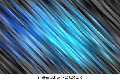Light BLUE vector cover with long lines. Glitter abstract illustration with colored sticks. The pattern can be used as ads, poster, banner for commercial.