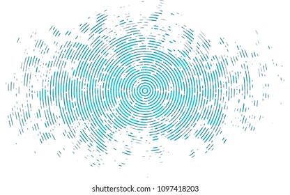 Light BLUE vector cover with long lines. Modern geometrical abstract illustration with staves. The pattern can be used for busines ad, booklets, leaflets