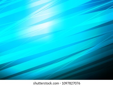 Light BLUE vector cover with long lines. Shining colored illustration with narrow lines. The template can be used as a background.