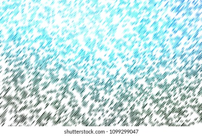 Light BLUE vector cover with long lines. Glitter abstract illustration with colored sticks. Best design for your ad, poster, banner.