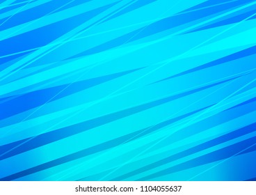 Light BLUE vector cover with long lines. Lines on blurred abstract background with gradient. The pattern can be used for busines ad, booklets, leaflets