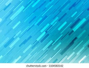 Light BLUE vector cover with long lines. Shining colored illustration with narrow lines. Smart design for your business advert.