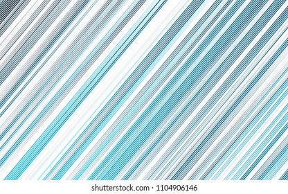 Light BLUE vector cover with long lines. Lines on blurred abstract background with gradient. The template can be used as a background.