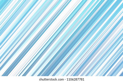 Light BLUE vector cover with long lines. Lines on blurred abstract background with gradient. The pattern can be used for websites.