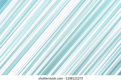 Light BLUE vector cover with long lines. Lines on blurred abstract background with gradient. The pattern can be used as ads, poster, banner for commercial.