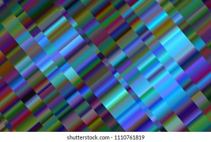 Light BLUE vector cover with long lines. Lines on blurred abstract background with gradient. The pattern can be used as ads, poster, banner for commercial.