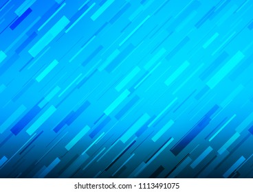Light BLUE vector cover with long lines. Shining colored illustration with narrow lines. Smart design for your business advert.