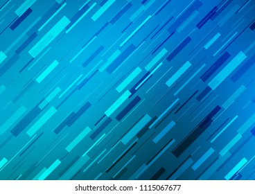 Light BLUE vector cover with long lines. Decorative shining illustration with lines on abstract template. Best design for your ad, poster, banner.