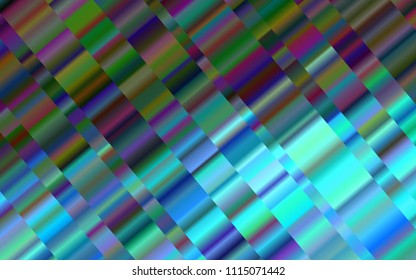 Light BLUE vector cover with long lines. Blurred decorative design in simple style with lines. Smart design for your business advert.