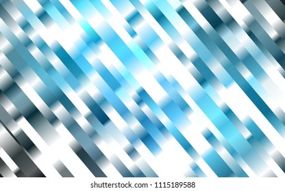 Light BLUE vector cover with long lines. Modern geometrical abstract illustration with staves. The template can be used as a background.