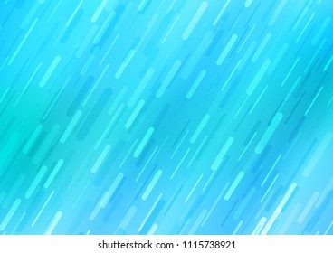 Light BLUE vector cover with long lines. Decorative shining illustration with lines on abstract template. The pattern can be used for busines ad, booklets, leaflets