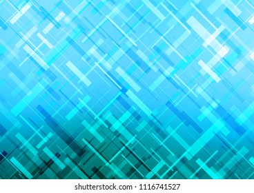 Light BLUE vector cover with long lines. Glitter abstract illustration with colored sticks. Smart design for your business advert.